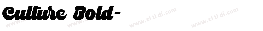 Culture Bold字体转换